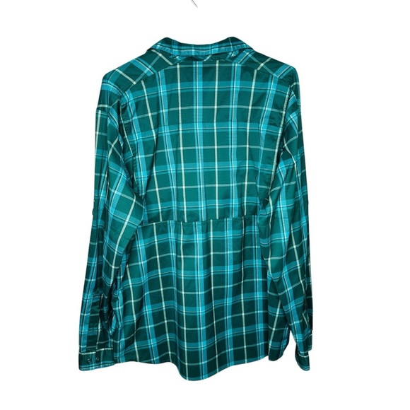 Columbia Omni Shade Green Plaid Button Front Men's Shirt Size XXL - Picture 5 of 6